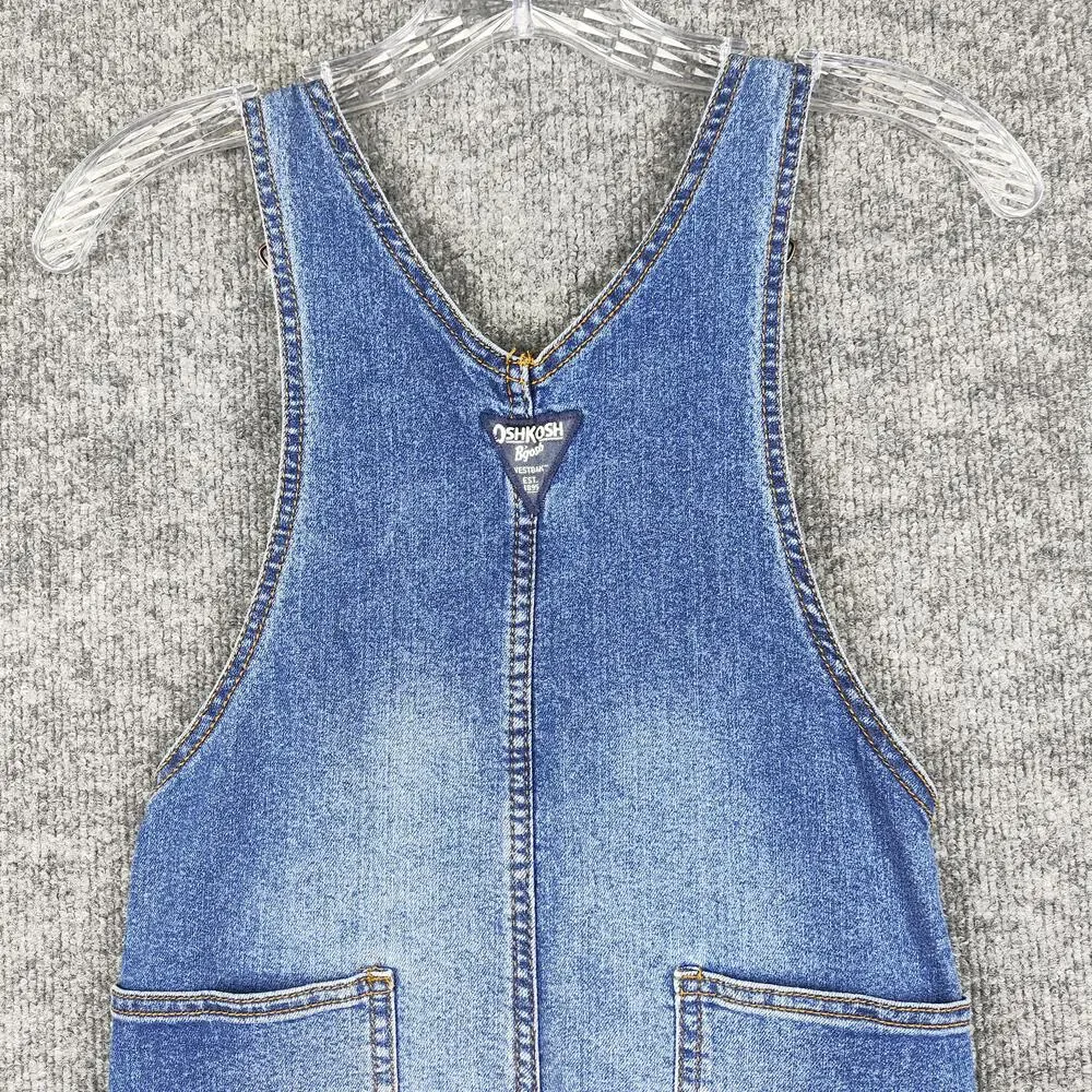OshKosh B'gosh Overalls Toddler 5T Blue Denim Bib Adjustable Straps Jeans